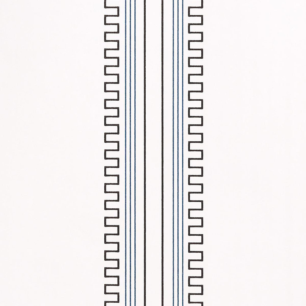 Greco Stripe Ivory 5015143 by Schumacher Designer Wallpaper Mary Mcdonald 27.0" - Swanky Fabrics -