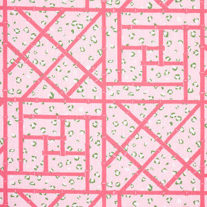 Schumacher Fabric Fancy Beast Indoor/ Outdoor Palm Beach Pink 180953