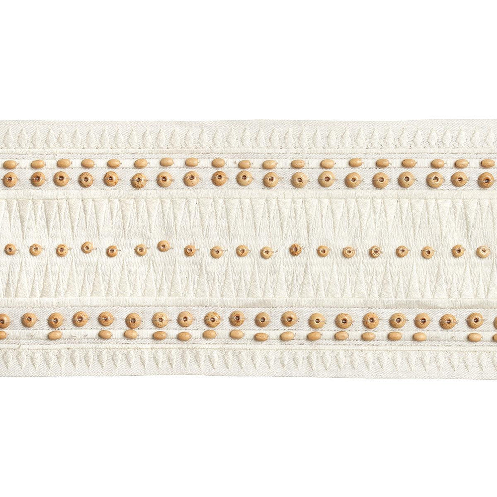 Tahiti Tape Ivory 69312 by Schumacher Designer Trim Mary Mcdonald - Swanky Fabrics -