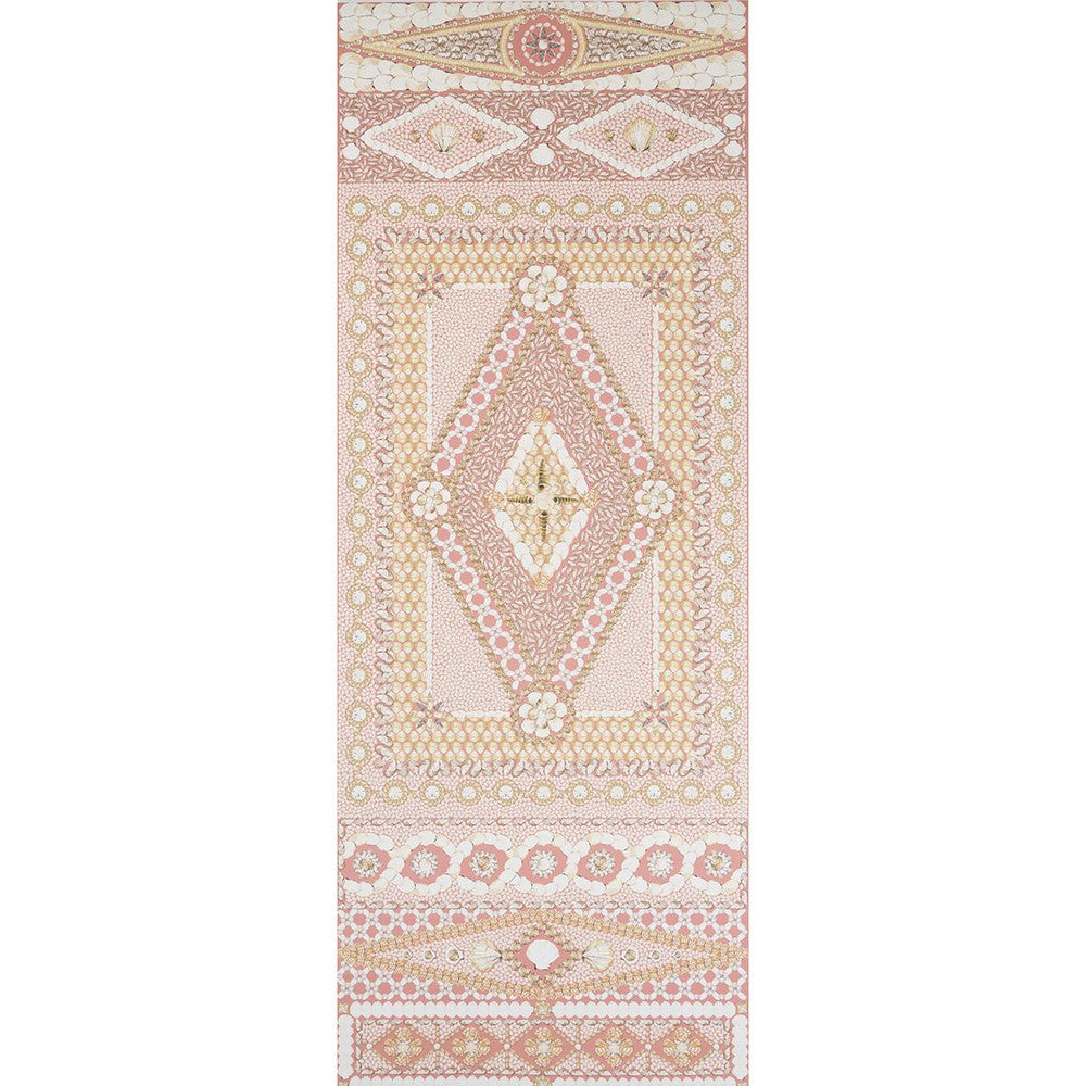 Shell Grotto Panel B Coral 5015167 by Schumacher Designer Wallpaper Mary Mcdonald 54.0" - Swanky Fabrics -