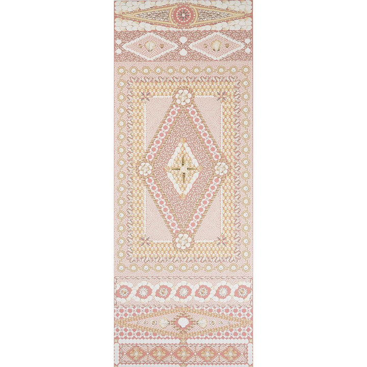 Shell Grotto Panel B Coral 5015167 by Schumacher Designer Wallpaper Mary Mcdonald 54.0" - Swanky Fabrics -