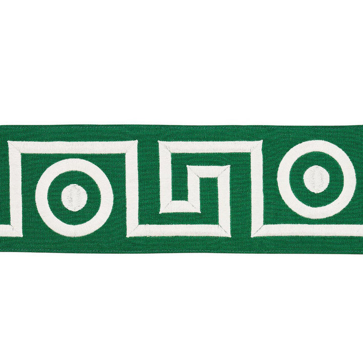 Plato Tape Green 181250 by Schumacher Designer Trim Mary Mcdonald 4.62" - Swanky Fabrics -