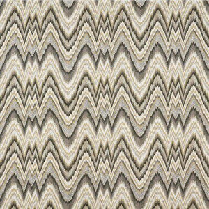 Schumacher Fabric Valkyrie Flame Stitch Shale 68941