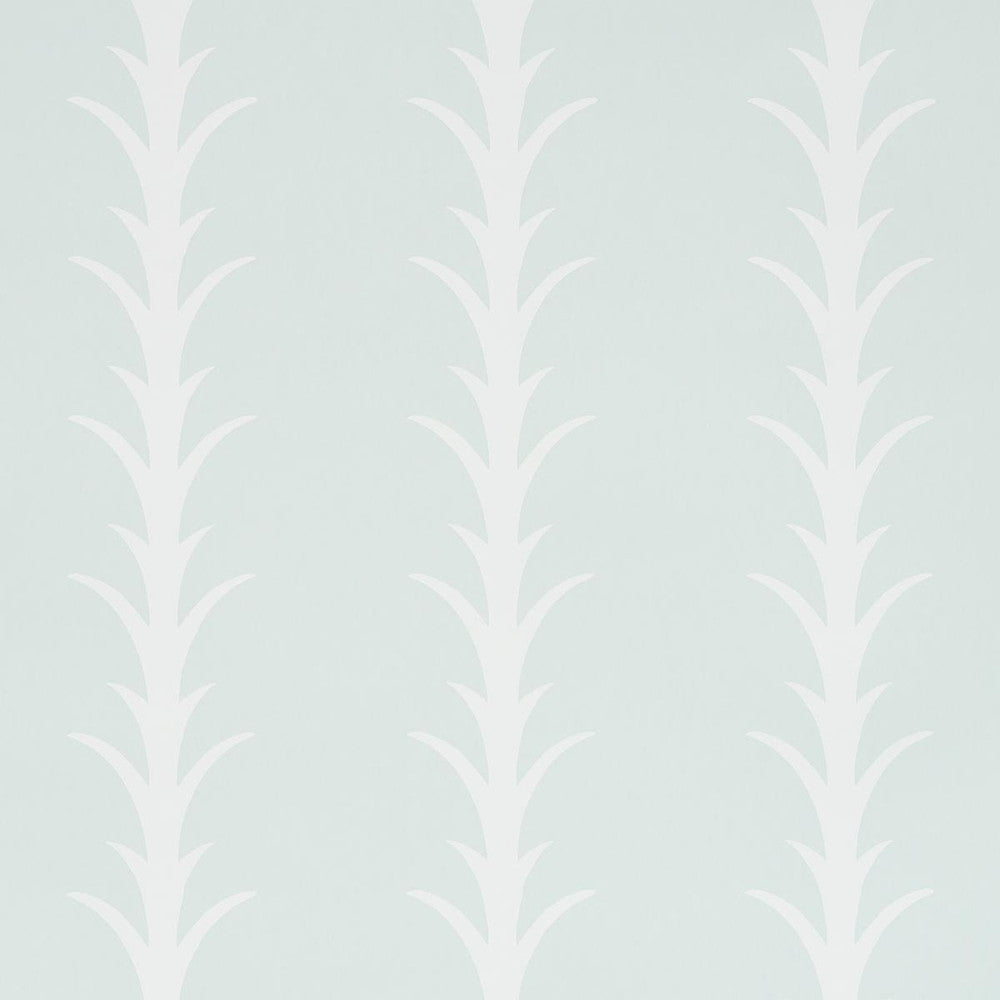 Acanthus Stripe Ivory On Mineral 5014770 by Schumacher Designer Wallpaper Moon River 10.75" - Swanky Fabrics -