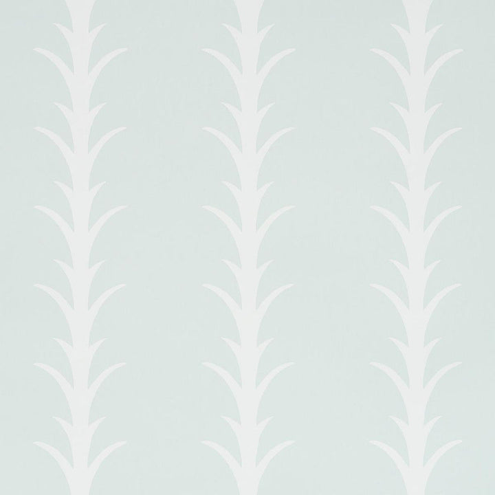 Acanthus Stripe Ivory On Mineral 5014770 by Schumacher Designer Wallpaper Moon River 10.75" - Swanky Fabrics -