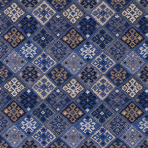 Schumacher Fabric Kilim Weave Blue 67143