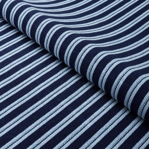 Schumacher Fabric Benson Stripe Pingl Navy 82180