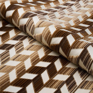 Schumacher Fabric Chevron Stri Velvet Gold 72816