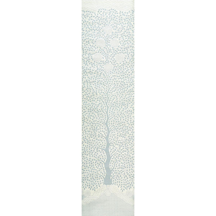 Kayon Sisal Panel Soft Blue 5013720 by Schumacher Designer Wallpaper Textured Wallcoverings & Printed Grasscloths 35.0" - Swanky Fabrics -