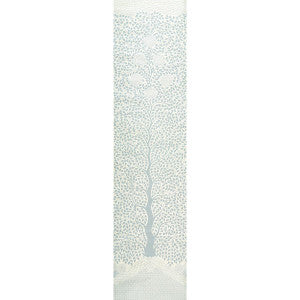 Schumacher Wallpaper Kayon Sisal Panel Soft Blue 5013720