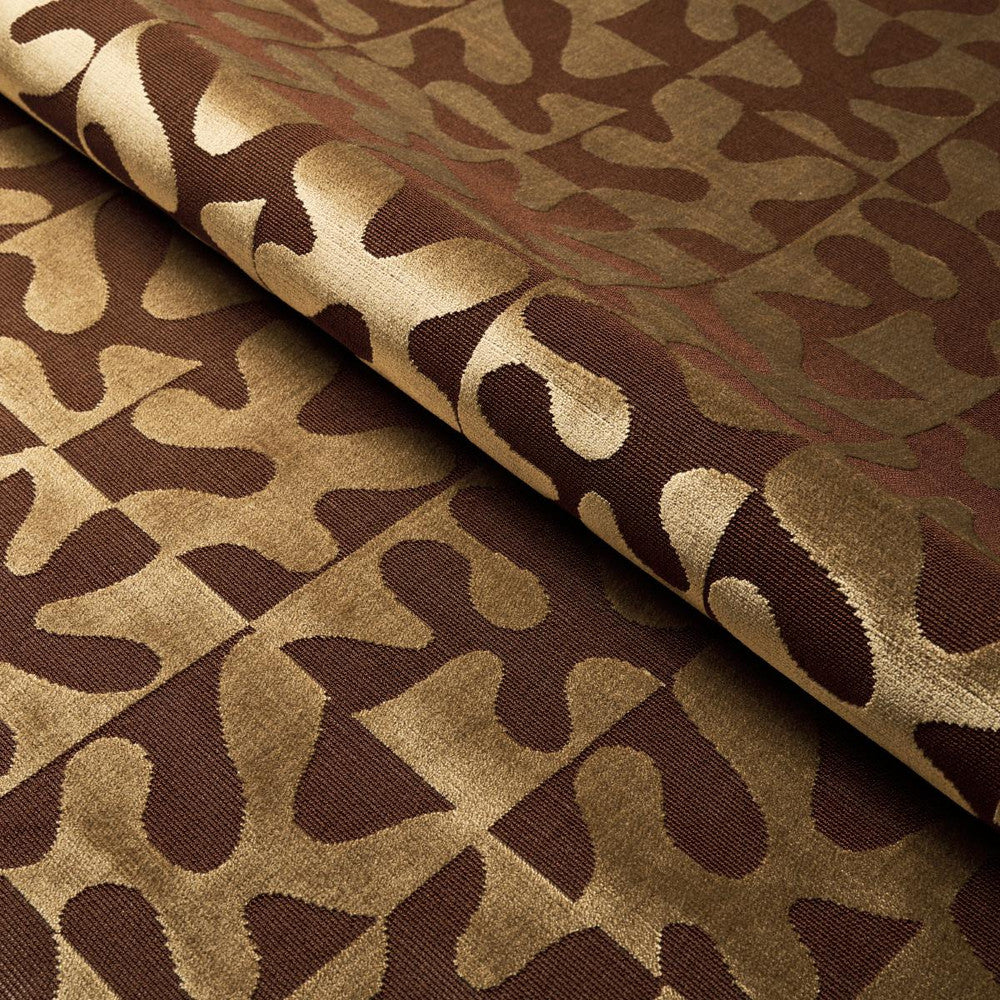 Modern Dance Velvet Gold 82990 by Schumacher Designer Fabric Cut & Patterned Velvets 26.62" - Swanky Fabrics -