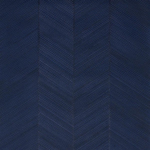 Schumacher Wallpaper Chevron Texture Midnight Blue 5005654