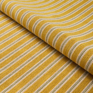 Schumacher Fabric Benson Stripe Pingl Saffron 82182