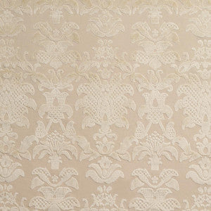 Schumacher Fabric Limbourg Damask Velvet Pearl 82161