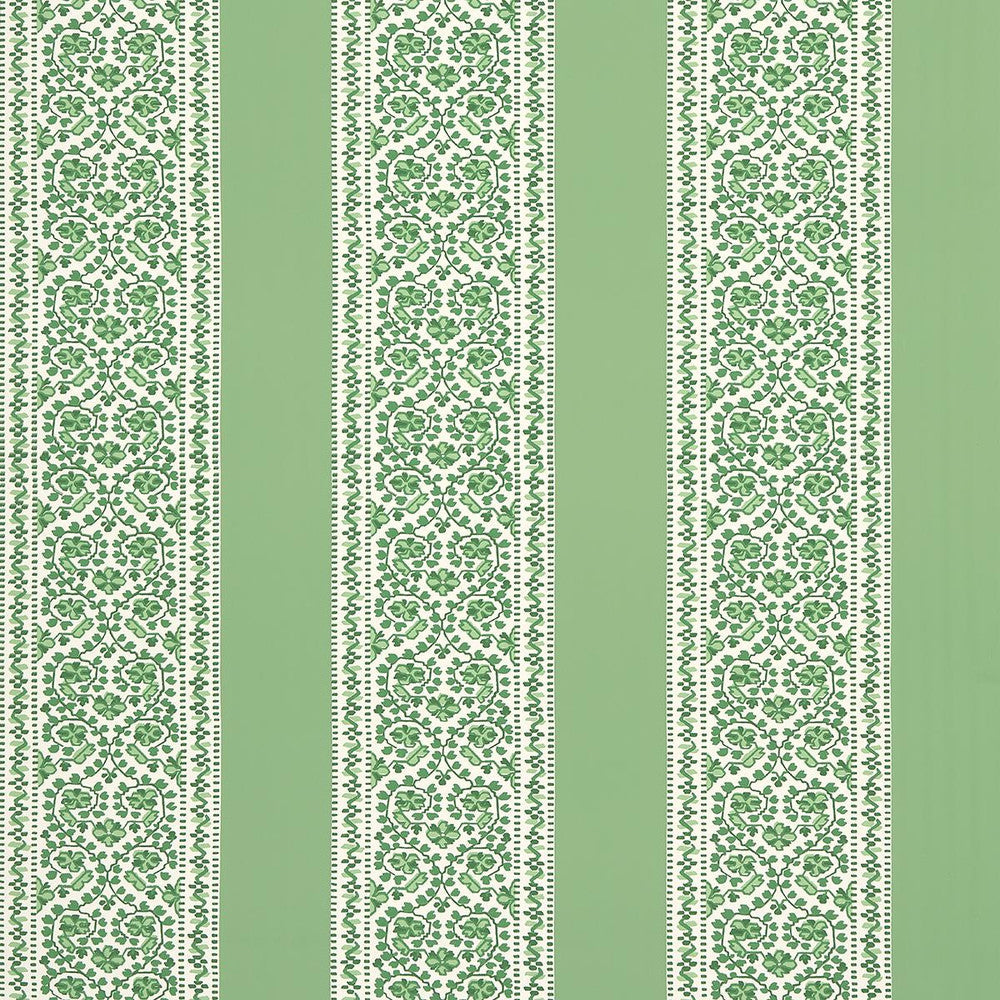 Jasmine Leaf Green 5014341 by Schumacher Designer Wallpaper Moon River 27.0" - Swanky Fabrics -