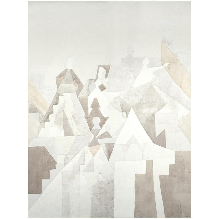 Steps Argil And Stone 5011102 by Schumacher Designer Wallpaper Panels 108.0" - Swanky Fabrics -