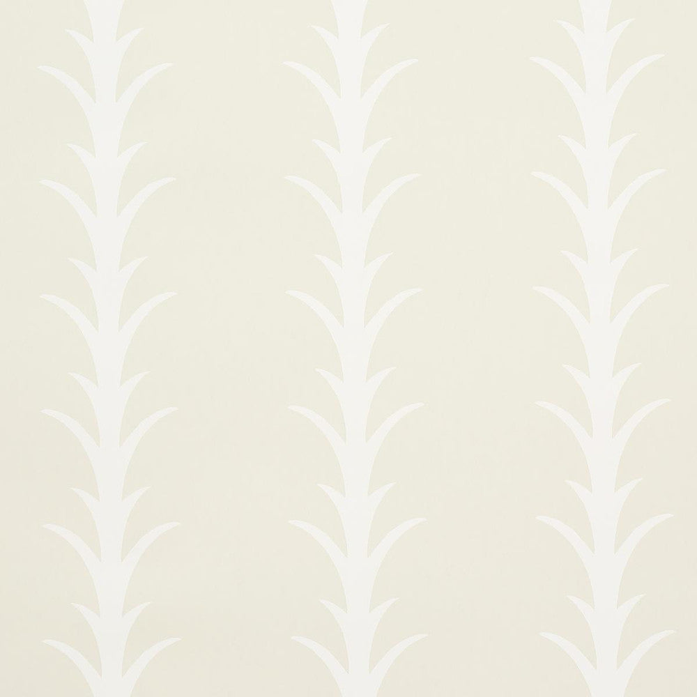 Acanthus Stripe Ivory On Neutral 5014771 by Schumacher Designer Wallpaper Moon River 10.75" - Swanky Fabrics -