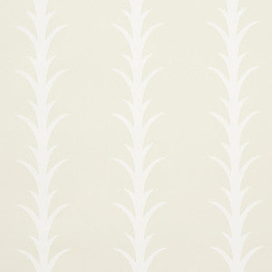 Schumacher Wallpaper Acanthus Stripe Ivory On Neutral 5014771