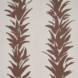 Schumacher Wallpaper White Lotus Cocoa 5013665