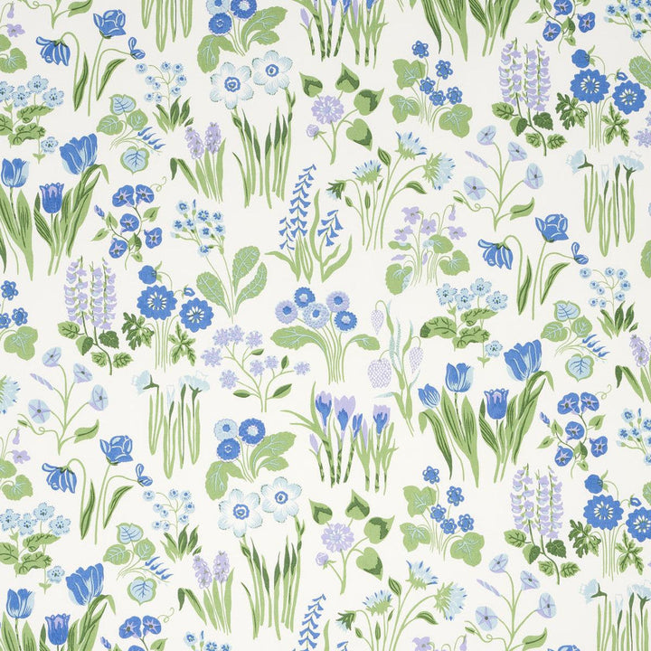 Carly Blue Bell 179082 by Schumacher Designer Fabric Moon River 27.0" - Swanky Fabrics -