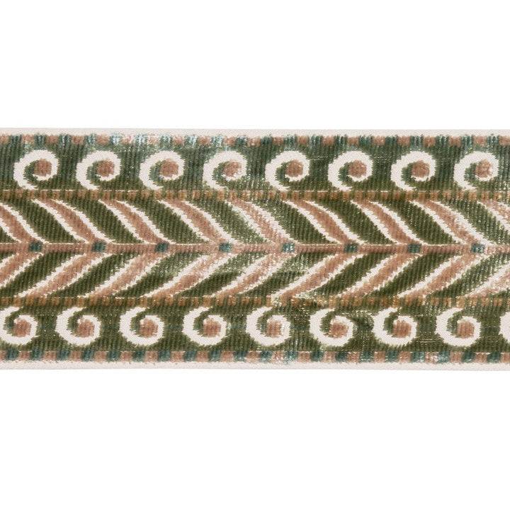 Marion Velvet Tape Jade 77626 by Schumacher Designer Trim Cut & Patterned Velvets - Swanky Fabrics -