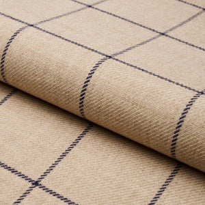 Schumacher Fabric Bancroft Wool Plaid Ivory 66775