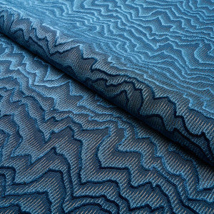 Schumacher Fabric Zambezi Velvet Slate Blue 83022