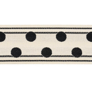 Schumacher Trim Bianca Tape Ivory Noir 82790