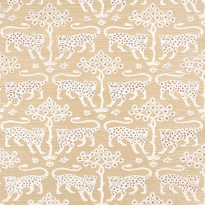 Schumacher Wallpaper Woodland Leopard Sisal Oatmeal 5012303