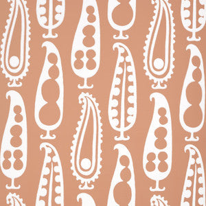 Schumacher Wallpaper Paisley Peas Terracotta 5015383