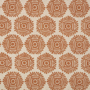 Schumacher Fabric Gilded Star Block Print Cinnamon 181540