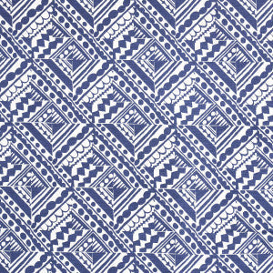 Schumacher Fabric Topsy Turvy Navy 181492