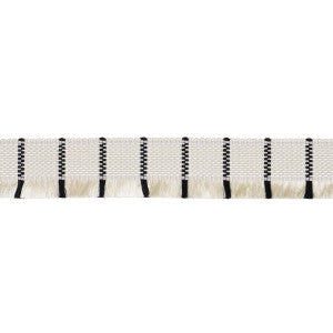 Schumacher Trim Frances Silk Fringe Black And White 83371
