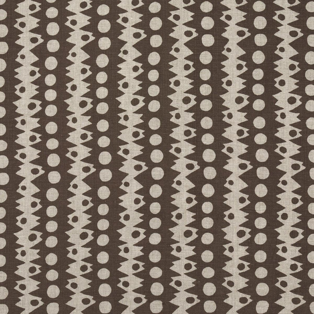 Trickledown Brown On Natural 181553 by Schumacher Designer Fabric Drusus Tabor 3.0" - Swanky Fabrics -