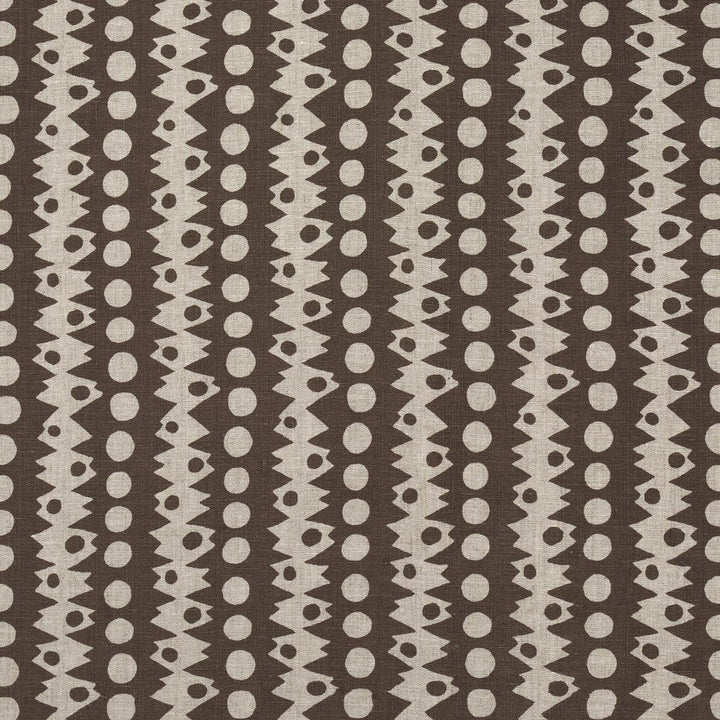 Trickledown Brown On Natural 181553 by Schumacher Designer Fabric Drusus Tabor 3.0" - Swanky Fabrics -