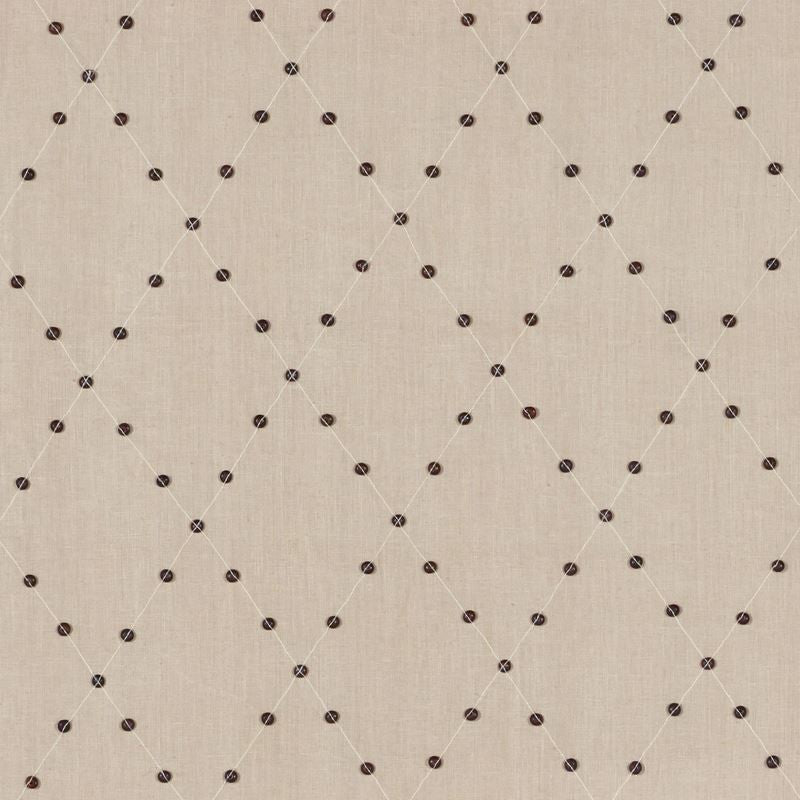 Samoa Diamond Sea Oyster 69081 by Schumacher Designer Fabric Mary-McDonald 75% Linen, 22% Wooden, 3% Spun - Horizontal: 6 and Vertical: 8.5 53.5 - Swanky Fabrics -
