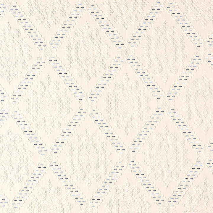 Eugenie Ivory / Bleu 69131 by Schumacher Designer Fabric COUNTRY CHIC See Sample ITALY MEDIUM DUTY </p><p>Repeat: Horizontal: 6 3/8" (16CM) and Vertical: 16 1/2" (42CM) 51" WIDE (130CM) - Swanky Fabrics -