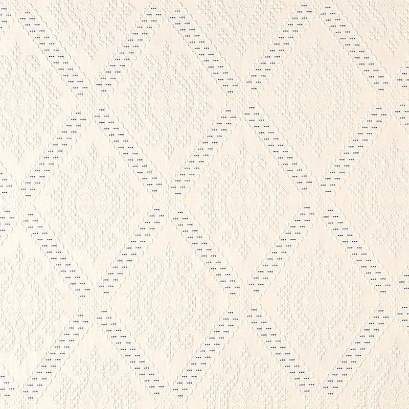 Eugenie Ivory / Bleu 69131 by Schumacher Fabric Schumacher Fabric Eugenie Ivory / Bleu 69131Fabric COTTON 100% ITALY </p><p>Repeat: H: HORZ. 6 3/8" (16CM) , V: VERT. 16 1/2" (42CM) 51 - Fabric Carolina -