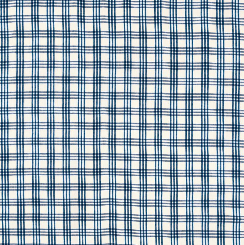 Imogen Indigo 69154 by Schumacher Designer Fabric Country-Chic 100% Linen - Horizontal: 3 and Vertical: 3 53 - Swanky Fabrics -