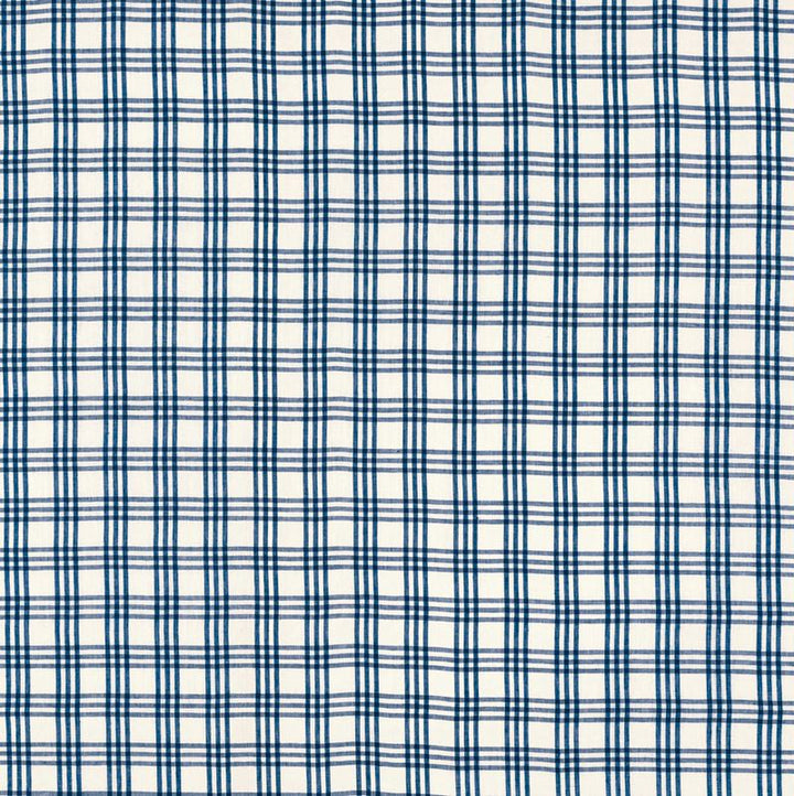 Imogen Indigo 69154 by Schumacher Designer Fabric Country-Chic 100% Linen - Horizontal: 3 and Vertical: 3 53 - Swanky Fabrics -