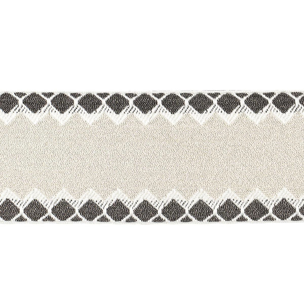 Allure Metallic Tape Silver 83560 by Schumacher Designer Trim Statement Trims 2.25" - Swanky Fabrics -