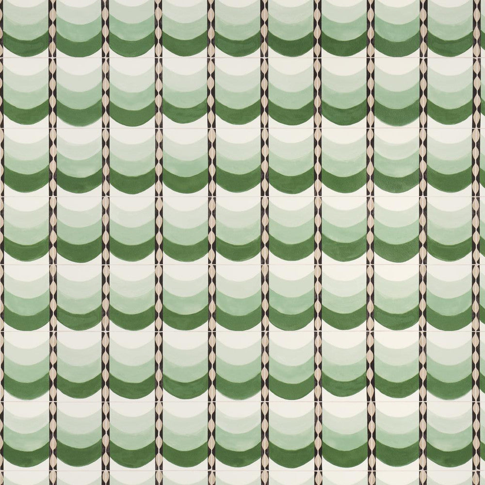 Sintra Green 5015351 by Schumacher Designer Wallpaper Celerie Kemble 9.0" - Swanky Fabrics -