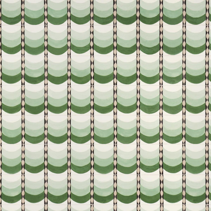 Sintra Green 5015351 by Schumacher Designer Wallpaper Celerie Kemble 9.0" - Swanky Fabrics -
