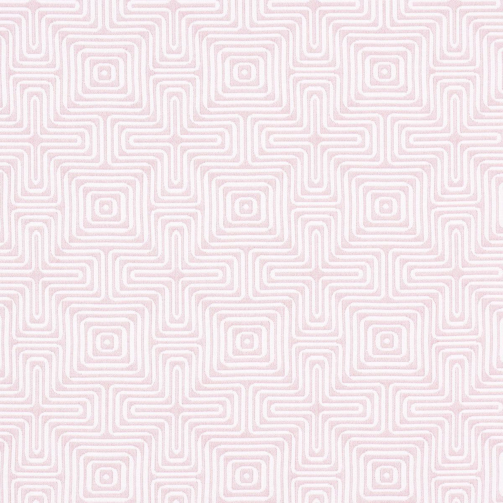 Amazing Maze Indoor/Outdoor Blush 65327 by Schumacher Designer Fabric Trina Turk 6.38" - Swanky Fabrics -