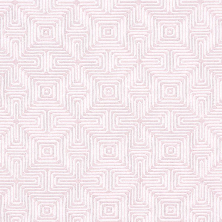 Amazing Maze Indoor/Outdoor Blush 65327 by Schumacher Designer Fabric Trina Turk 6.38" - Swanky Fabrics -