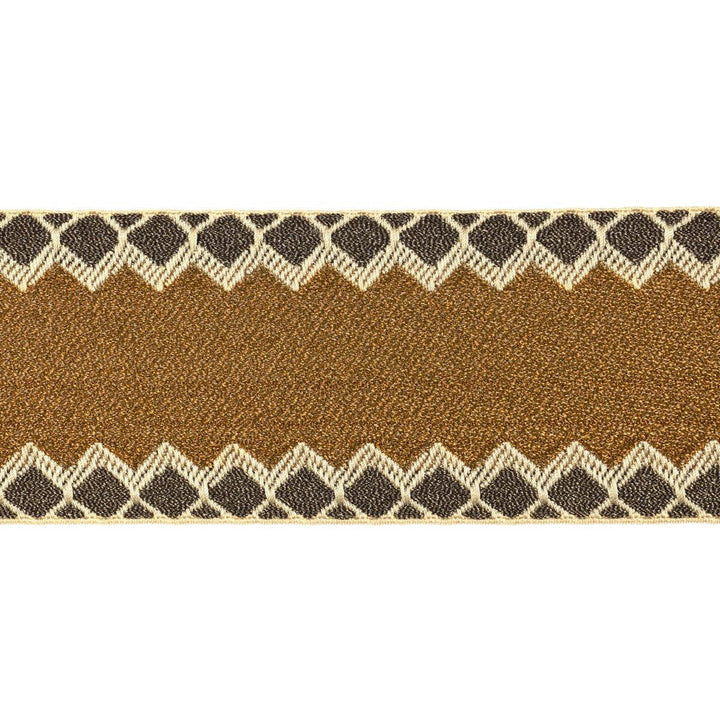 Allure Metallic Tape Copper 83561 by Schumacher Designer Trim Statement Trims 2.25" - Swanky Fabrics -