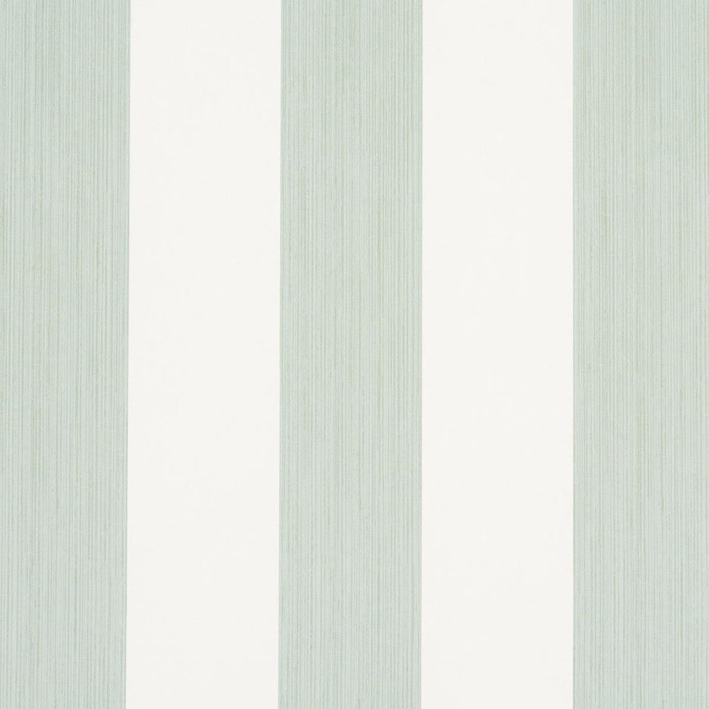 Edwin Stripe Wide Eucalyptus 5013622 by Schumacher Designer Wallpaper Perennial Favorites 4.5" - Swanky Fabrics -