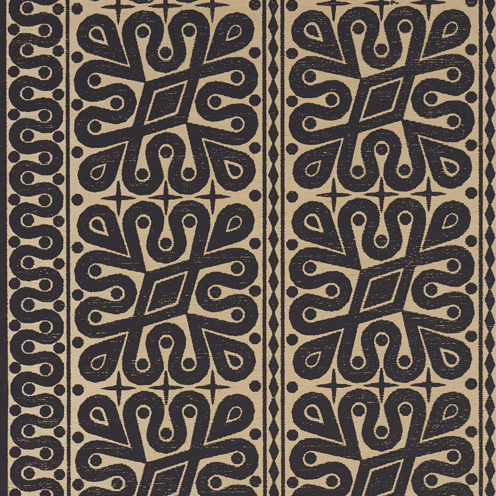 Borneo Grasscloth Black 5015412 by Schumacher Designer Wallpaper Celerie Kemble 34.0" - Swanky Fabrics -