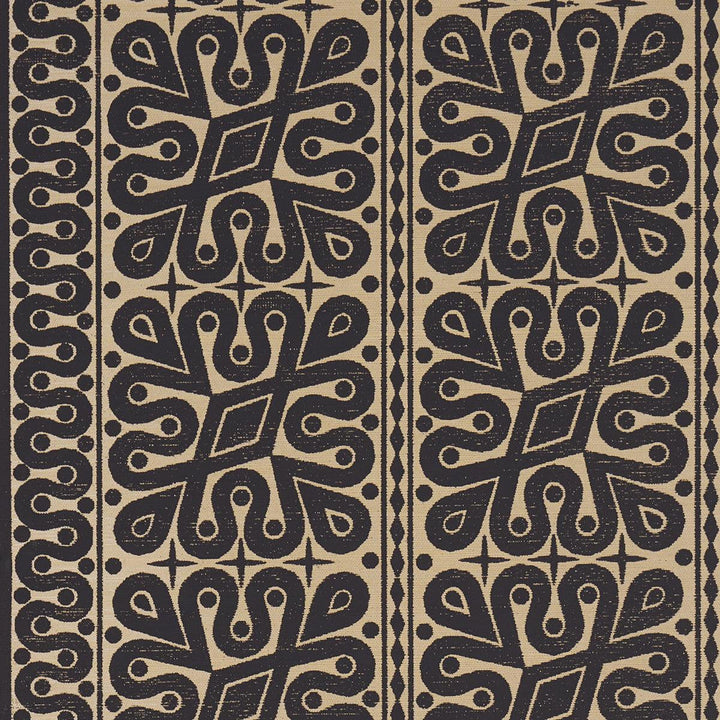 Borneo Grasscloth Black 5015412 by Schumacher Designer Wallpaper Celerie Kemble 34.0" - Swanky Fabrics -