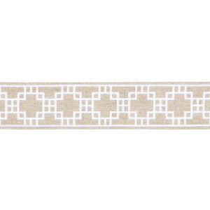 Schumacher Trim Squared Away Trellis Tape Natural 83592